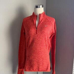 Nike Element Women's Orange Quarter-Zip Top Size S